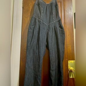 Ashley Stewart Denim one piece. Size 16 strapless with tags never worn.